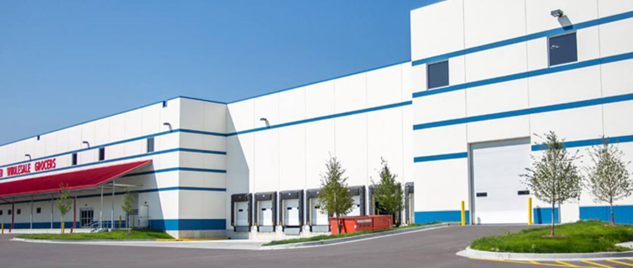 Exterior of the Banner Wholesale Grocers warehouse